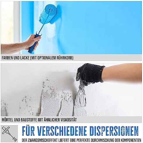 Bild 3 - Güde 58043 Rührwerk GRW 1414.1 (230 V, 1400 W, leistungsstarker Mörtelrührer für das Aufrühren und Anmischen von pulverförmigen Bauwerkstoffen) Blau