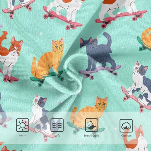 Girls' Underwear Skateboard Cat Cotton Stretch Comfort Toddler Panties3