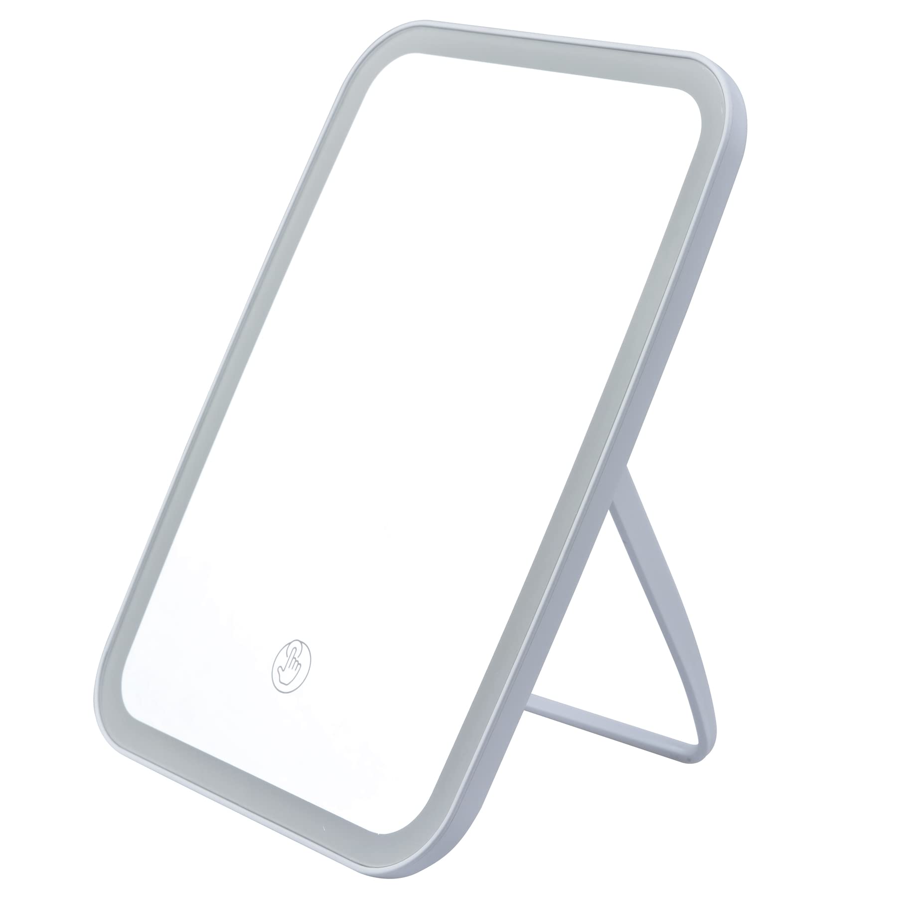 JOEN Makeup Mirror with LED Light, USB Rechargeable 3 Color Lighting Modes Vanity Mirror, Adjustable Light Brightness Light up Mirror (White)