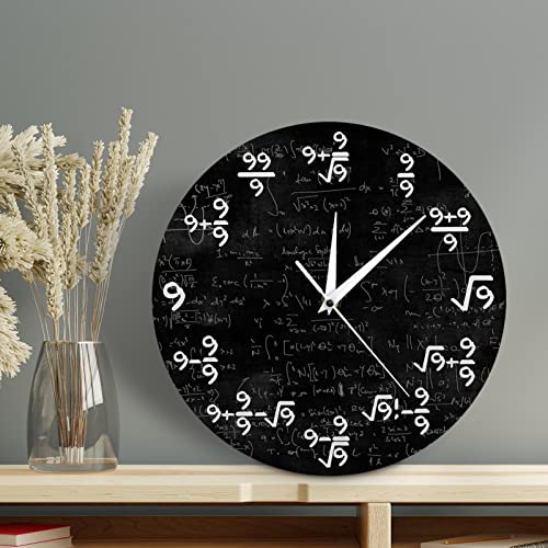 Horloge Murale Équations Mathématiques Cadran Unique Finition Soignée - 8