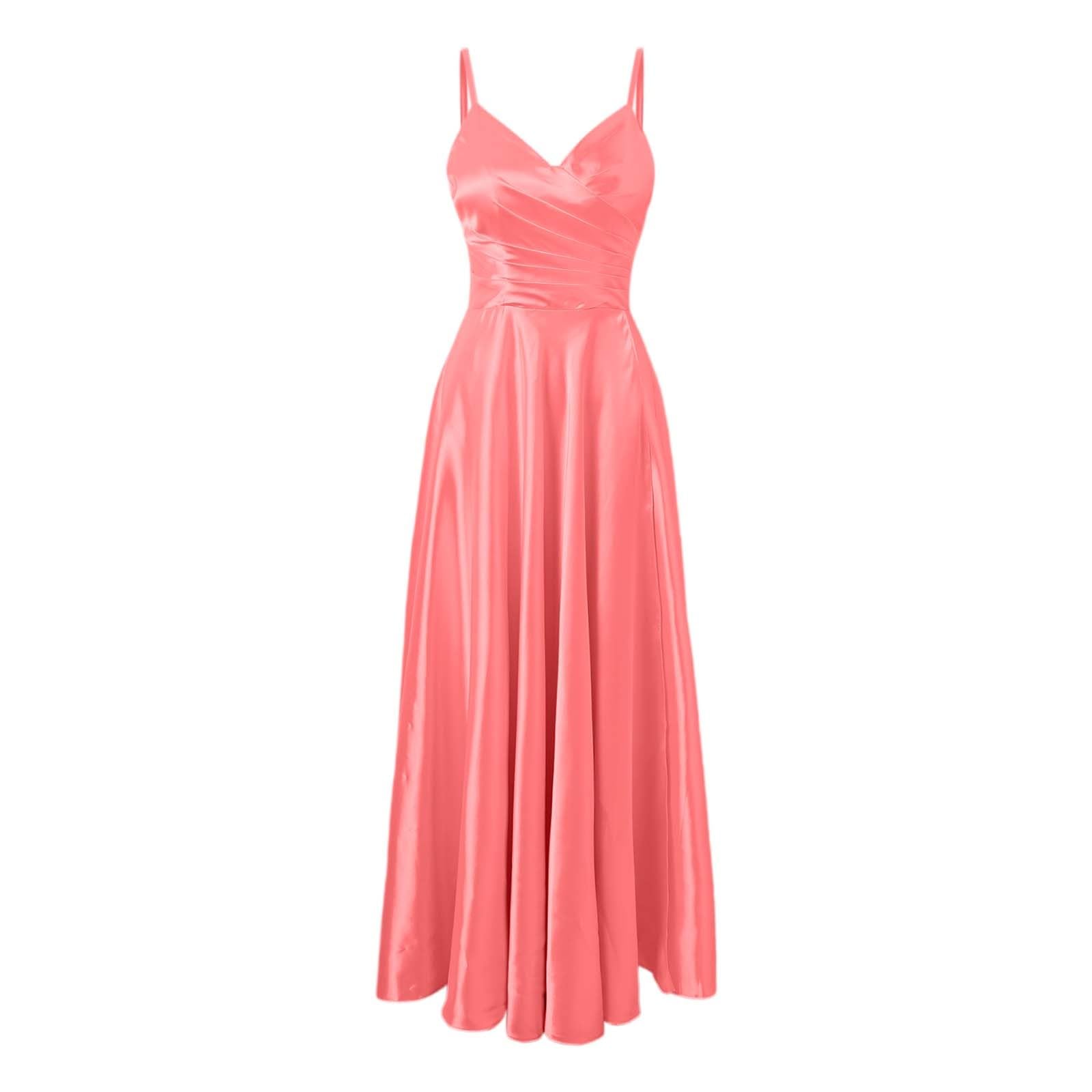 Generico Vestito Donna Elegante da Cerimonia Abiti con Gonna Abito Lunghi Lungo Tubini Eleganti Vestidos Donne Curvy Tute Wedding Tuta Ampia Vestiti Damigelle Sera