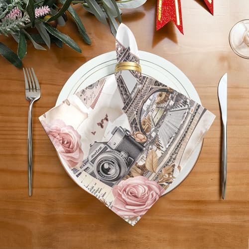 Servilletas de tela acuarela París, pack de 4, 20x20 pulg miniatura 2