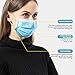 Disposable Face Mask - Pack of 50 Blue Non Woven Breathable Protective Masks with 3 Ply Layers of Shielding, Ear Loop Style