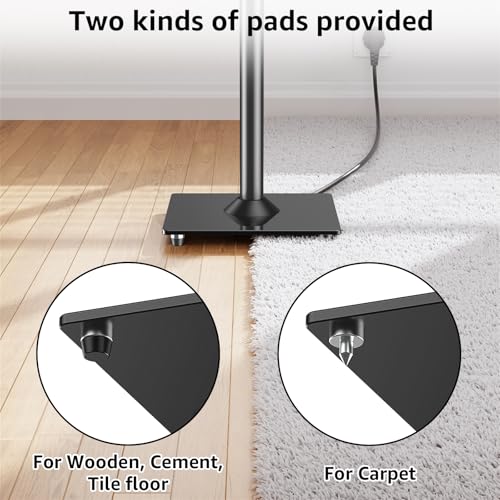 Image of MOUNTUP Universal Speaker Stands Pair for Surround Sound Home Theater, 31 inch Height Floor Speaker Stands Max 22LBS, Bookshelf Studio Satellite Speakers Fit Klipsch Polk Yamaha, Non Slip Pad Easy Install