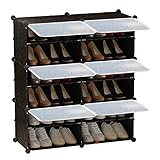 Platz sparen: Es ist geeignet für Ihren begehbaren Kleiderschrank, Eingangsbereich oder Ihre Garage, mit Schichthöhe für Stiefel, reguläre Absätze, Turnschuhe.