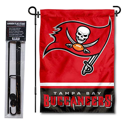 Tampa Bay Buccaneers Garden Flag with Stand Holder