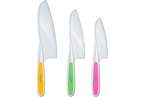NutriChef Nylon Kids Kitchen Knives - Safe for Little Chefs