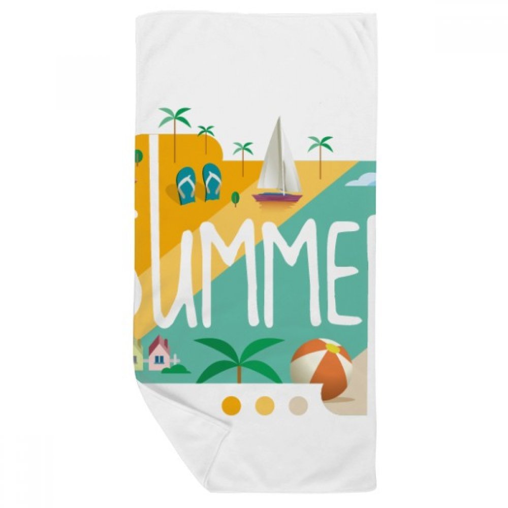 Serviette de bain douce avec illustration de qualité supérieure 35x70cm