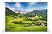 BELECO 7x5ft Fabric Dolomites Alps Mountain Nature Backdrop Picturesque Green Hills Village Grassland Photography Background Bridal Shower Wedding Photo Banner Wallpaper Outdoor Camping Backdrop
