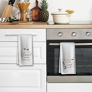 Hcaredee Funny Kitchen Towels,Themed Dishcloth Towels Decor,14"x26"inch,Hand Towels,Tea Towels,Gift for Lover,Hostess,Housewarming,Valentine's Day,Candlelight Dinner,2pack-Gold Funny Kitchen TowelsThemed Dishcloth Towels Decor14x26inchHand TowelsTea TowelsGift for LoverHostessHousewarmingValentines DayCandlelight Dinner2pack Gold