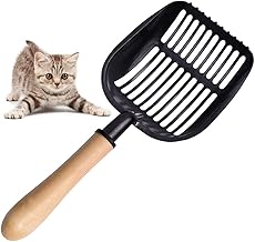 Ritte Metal Cat Scoop, Cat Litter Scoop, Large Cat Litter Scoop, Cat Litter Scoop, Deep Litter Scoop Long Handle for Cleaning Pets, Dogs, Cats