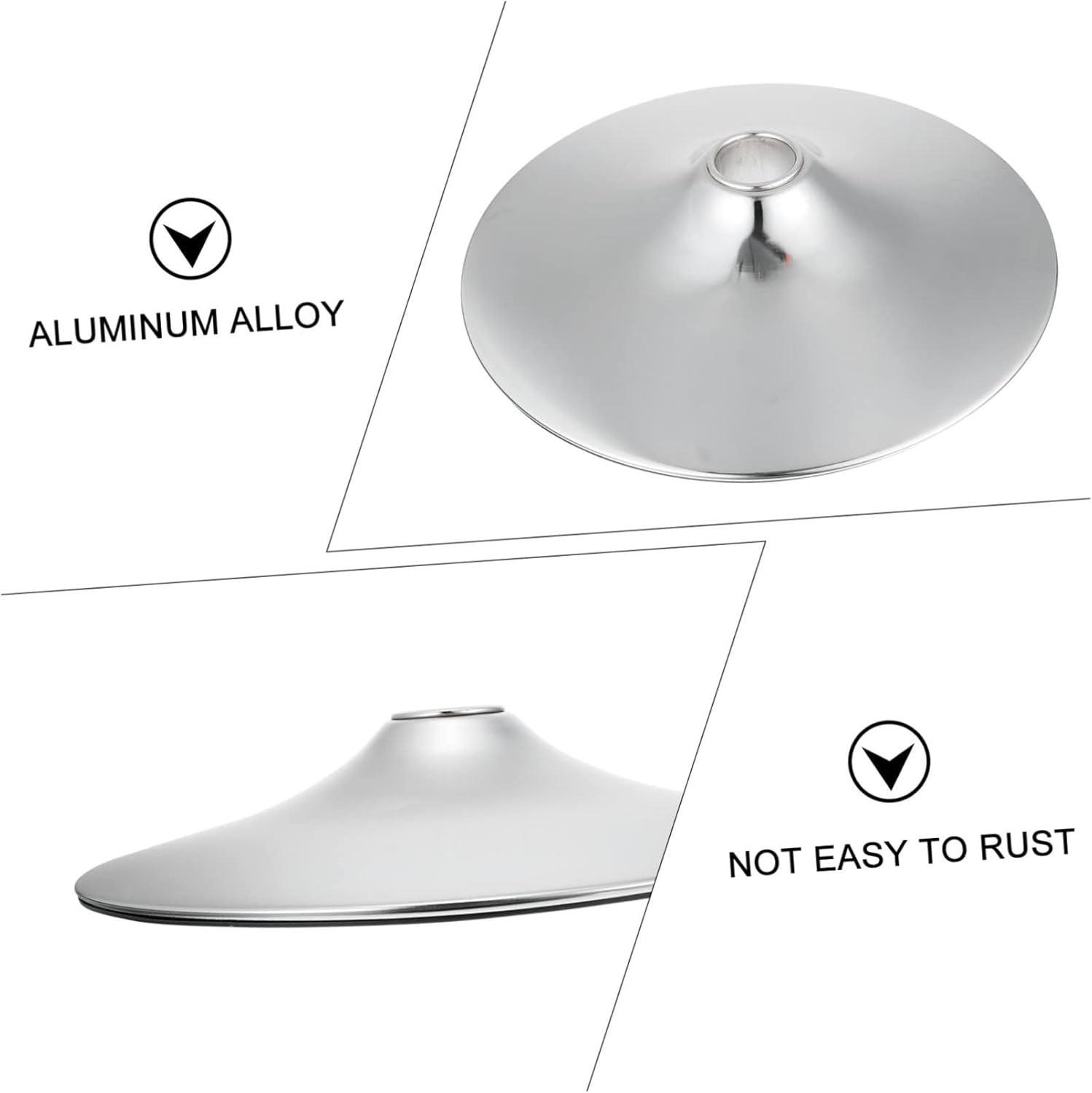 Cabilock Practical Round Base Accessories Aluminum Construction Fit for Bar Table Stool Home Commercial Use