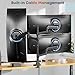 Triple Monitor Mount for up to 49-inch Screens - Heavy Duty Triple Monitor Arm Desk Mount for Ultrawide Monitors, Fully Adjustment, Max Load 20KG per Screen, VESA 75x75 / 100x100 mm, Black
