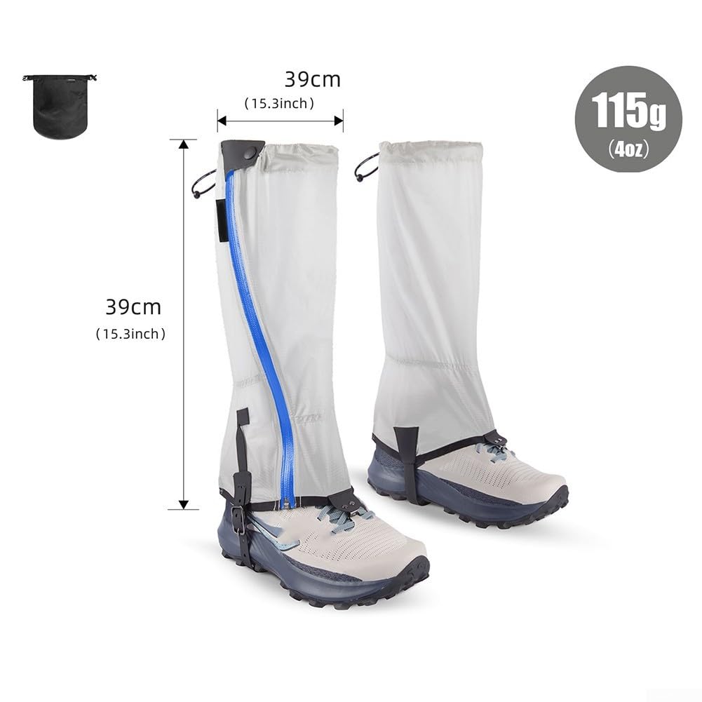Guêtres de randonnée imperméables pour hommes et femmes, housses de bottes de neige respirantes pour la pêche, le trekking, l'équipement de pluie, 41 cm