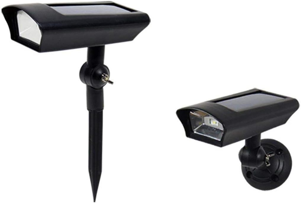 Solar LED Lawn Light Outdoor Motion Sensor Dusk to Dawn Fake Dummy Camera for Garden Ground Path Porch Wall Security Dual Use Wireless Waterproof Pack of 1