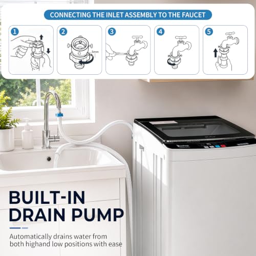Image of Winado 35LBS Full Automatic Portable Washing Machine with Drain Pump