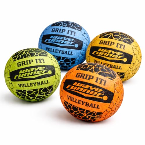 Wave Runner Waterproof Volleyball with Sure-Grip Technology - Beach & Pool Volley Ball for Kids, Teens, Adults | Outdoor Sports Gear for Day & Night Play