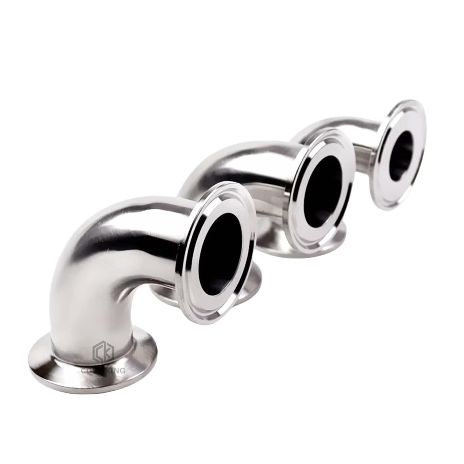 Xafgthg 57Mm X Ferrule 77.5 3/4" 1” 2” 3“ 4" 19Mm-102Mm Pipe Od Sanitary Tri Clamp Ferrule 90 Degree Elbow Fitting Stainless Steel 304 Homebrew