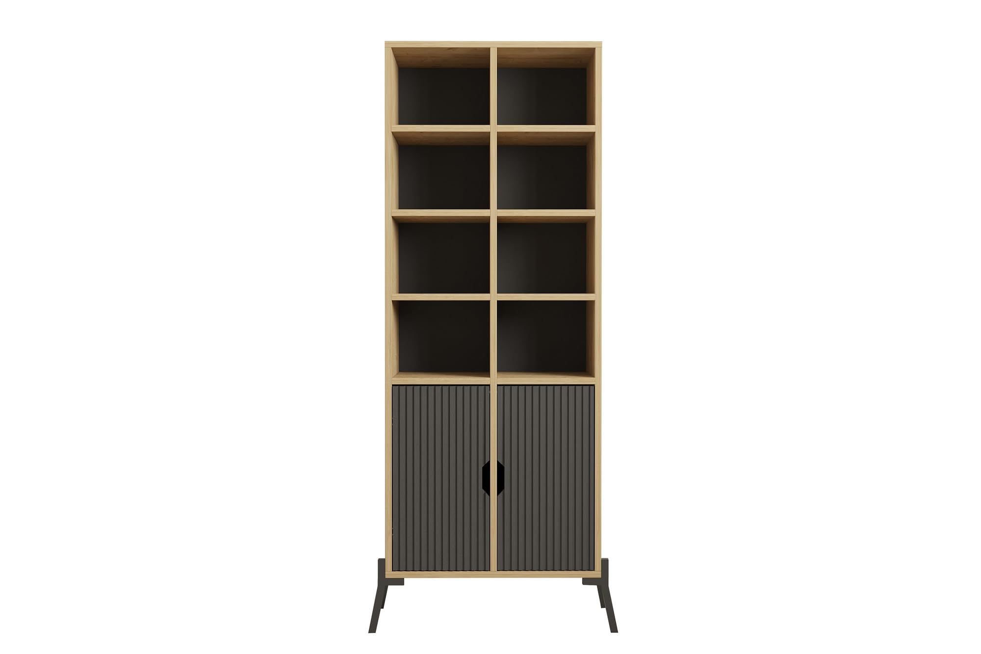 Hanah Home Bookshelf, Sapphire Oak Antracite, Taglia Unica