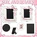 Chunful 2 Set Pink Bow Picture Frames 5 x 7 Inch Coquette Baby Shower Decorations 4 x 6 Inch Vintage Picture Photo Frames Pink Ribbon Bow Room Decor Cute Girly Birthday Gifts for Tabletop Wall Hanging