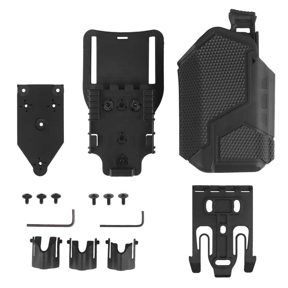 Peminkoo Taktisches Pistolenholster für die rechte Hand, Airsoft G 17 19, SIG P226 P320, Holster mit QLS-System, Gürtel für Pistole mit X300-Taschenlampe