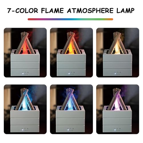 Difusor aromático eléctrico Bonfire 280ml con luz de llama miniatura 5