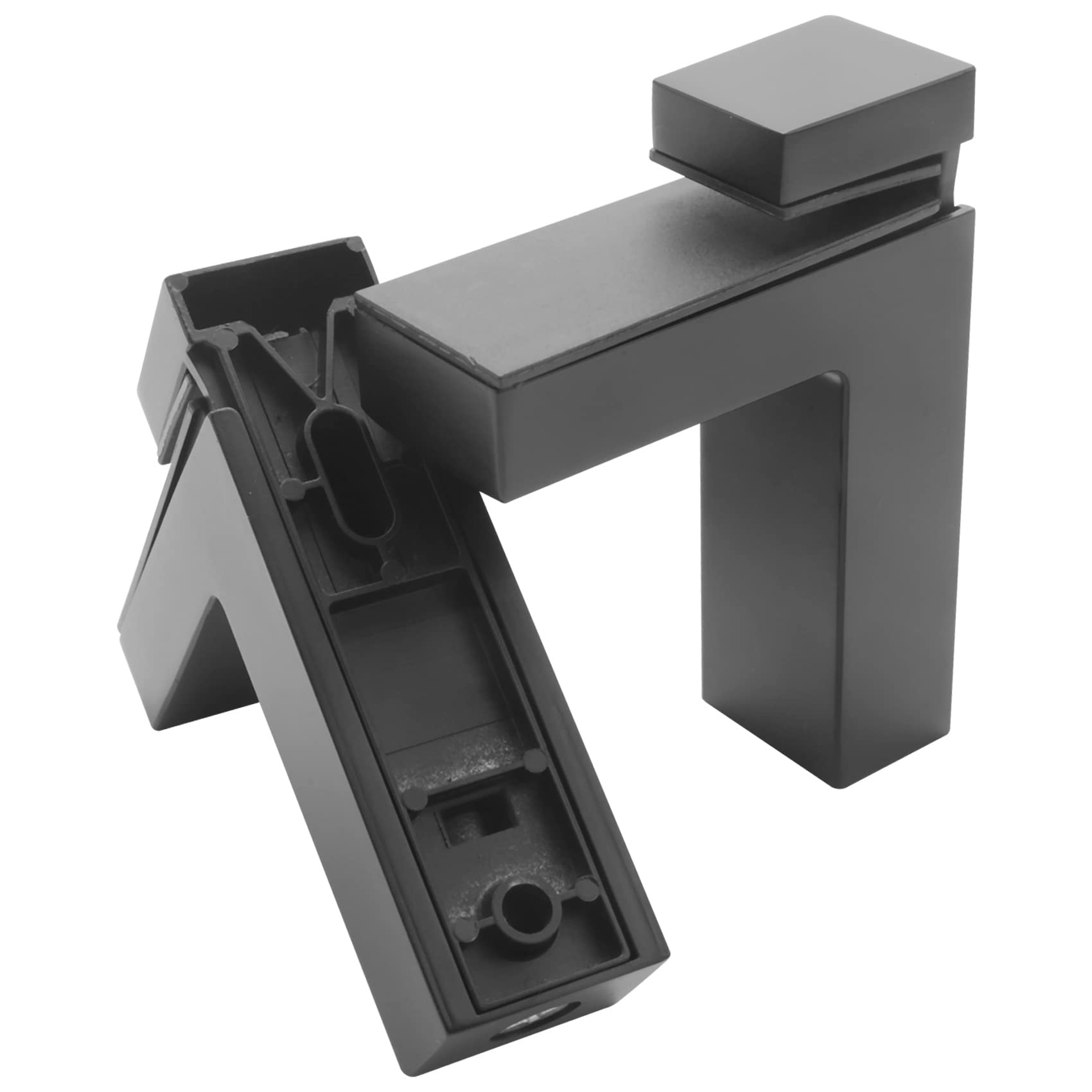10 Piezas Soporte de Estante de Madera/Vidrio Ajustable Soporte de Pared de Montaje Pesado Soporte Flotante para Estantes Gruesos de 3-28 mm, Negro