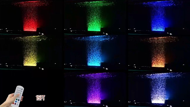 Image of Carefree Fish Aquarium 24 /7 Mode Timer Submersible LED Light Full Spectrum CRI 82~85 Tank Underwater Light & Nanometer Materials Air Stone 3Ft Tubing Waterproof Rating IP68 (No Included Air Pump)