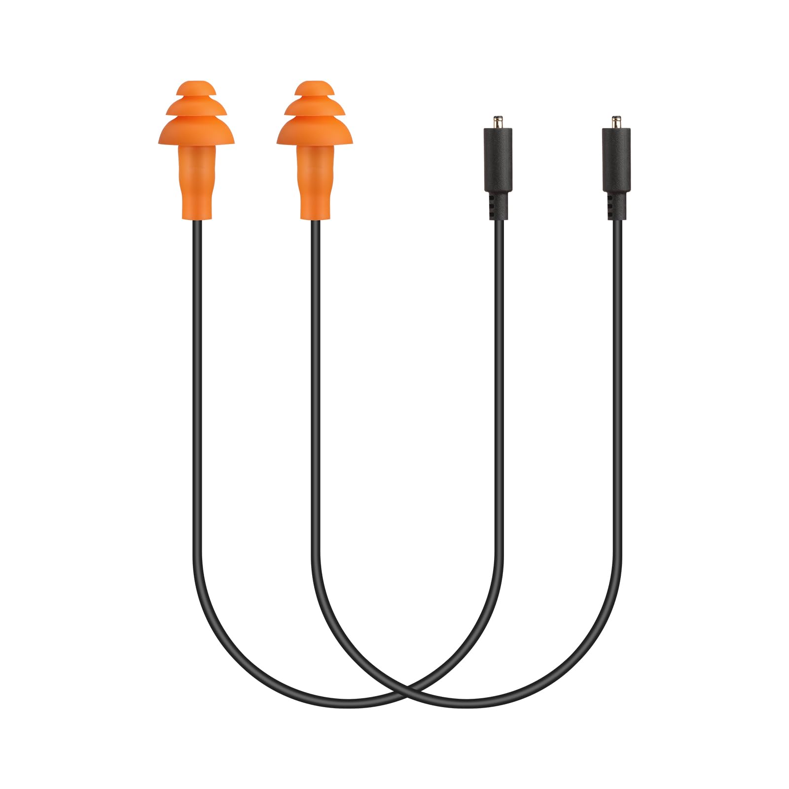 MIPEACE 2 Pieces Replacement Earbuds Cables for Work Earbuds Bluetooth（Black & Orange）