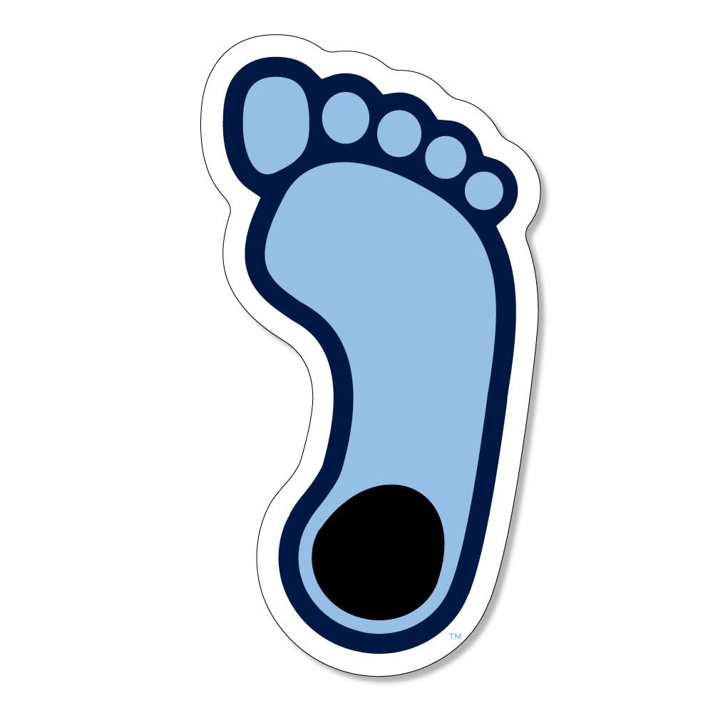 Generic UNC North Carolina Tarheels ""Tar Heel"" Vinyl Decal (6.5 inch), Blue, DNC06