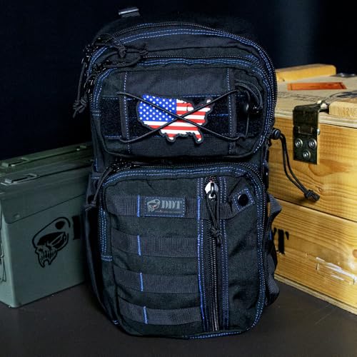 DDT Death Dealer Tactical Assassin Sling EDC Bag (Blueline)2