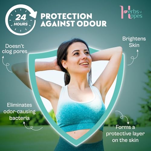 Image of Herbs 'n' Hopes Alum underarm Roll on - Crystal Shield Roll-On Deodorant - 80g | Natural Alum Stick for Men & Women | Fragrance-Free, Non-Sticky, Eco-Friendly, Gentle on Skin | Men & Women, Non Sticky Alum Stick, Cooling & Soothing Formula, 24-Hrs Natural Odor Protection, 80 gm