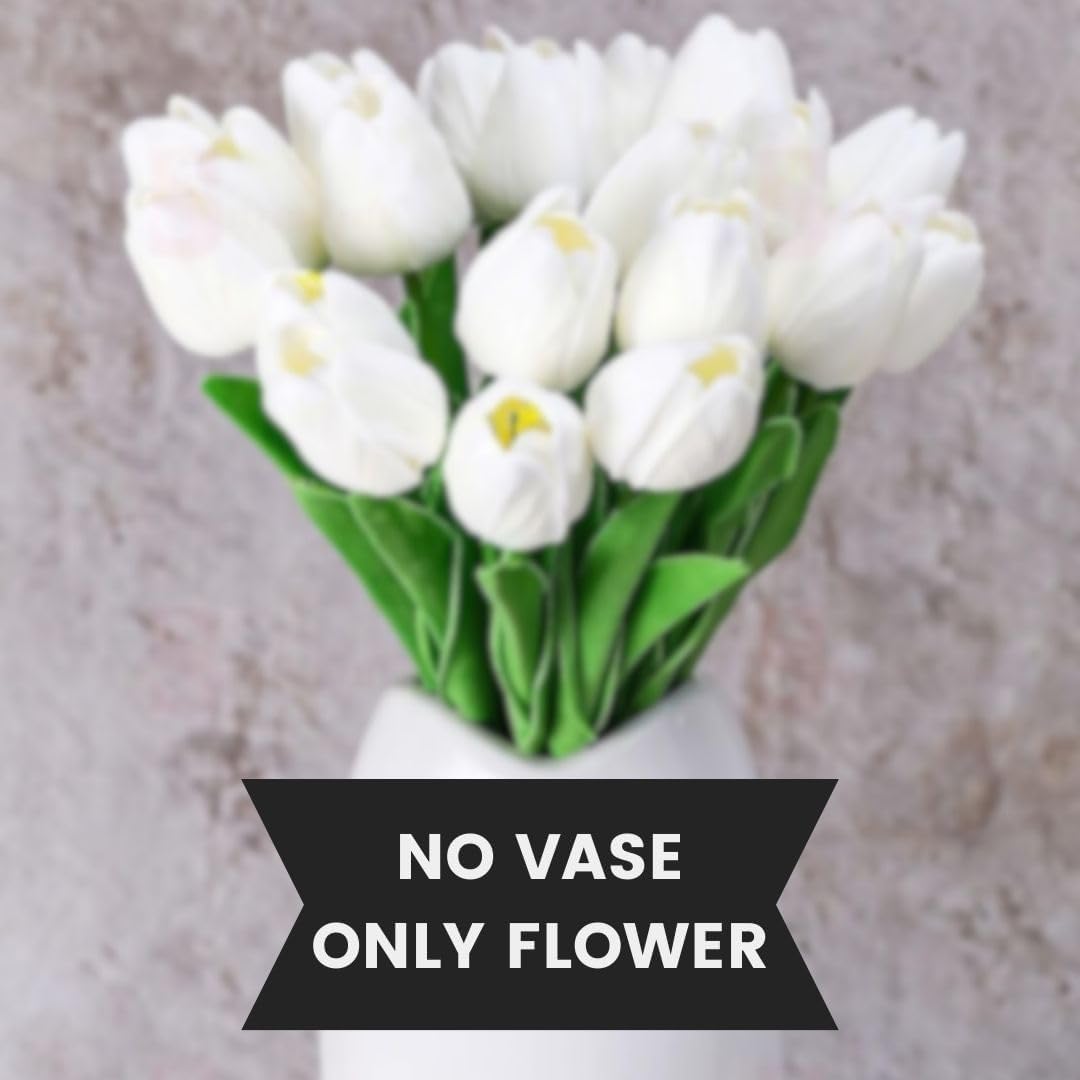 Peach Tulip Flowers - Realistic Artificial Flowers -5 Peach Tulip Flowers - Realistic Artificial Flowers -5