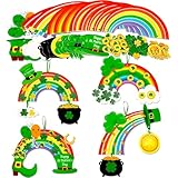 Package includes:You will get 15 St Patricks Day DIY shamrock rainbow kits Material:The St Patricks Day shamrock rainbow accessories are made of felt, they have a light weight, portable and convenient Fun shamrock rainbow crafts:Our shamrock rainbow ...