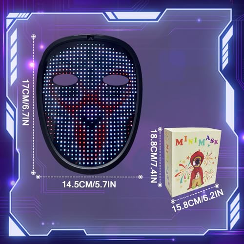 Masque LED à détection de gestes, le cadeau parfait pour le cosplay de Noël - 3