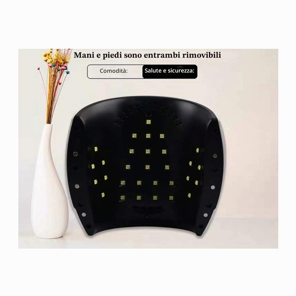 Lampada per Unghie LED UV 48W,Lampada Polimerizzante Professionale per Unghie in Gel per Manicure in Gel UV,Pulsanti del Timer,Alta Qualità,Ecologico,Risparmio Energetico