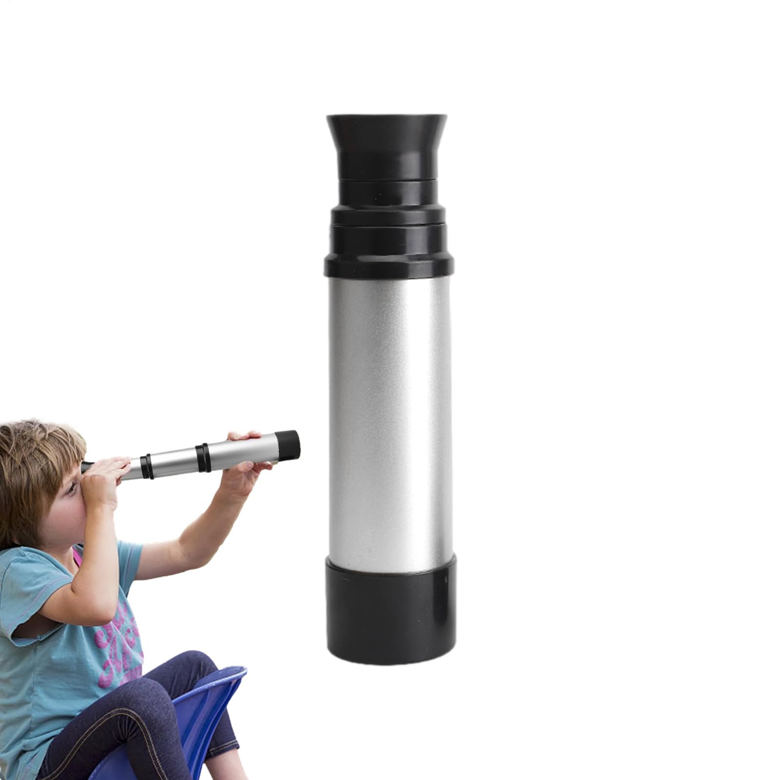 Telescope Toy -Handheld Mini Telescope, Waterproof Pocket Mini Telescop Monocular, Spyglass Pirate Monocular Retractable Telescop Toy Kids Handheld 2-12 Years Watching Games Travel Hi