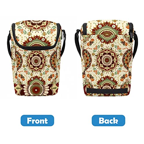 Lonchera retro con diseño de mandala acabada con materiales duraderos 5