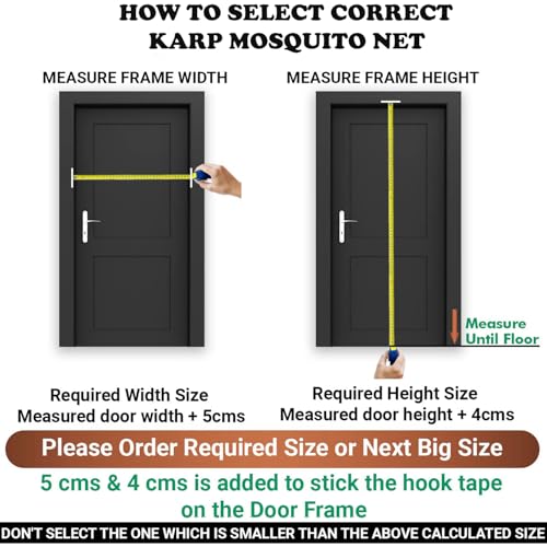 Image of KARP Magnetic Mosquito Net Door with Stay-Open Buckle - Heavy Duty Mesh Screen Door, Auto Close Magnets, Hands-Free Entry, Easy Install, Pet & Kid Friendly for Home(85 X 205, Black)