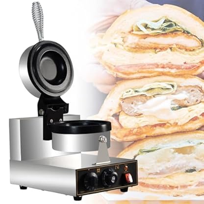 vnmudzeo Elektrische UFO-Hamburger-Maschine, 1300 W Antihaftbeschichteter Burger-Waffel-Maker Mit EiscremefüLlung, TischgeräT, FüR BäCkereien, Restaurants, Kioske, Kantinen,110V