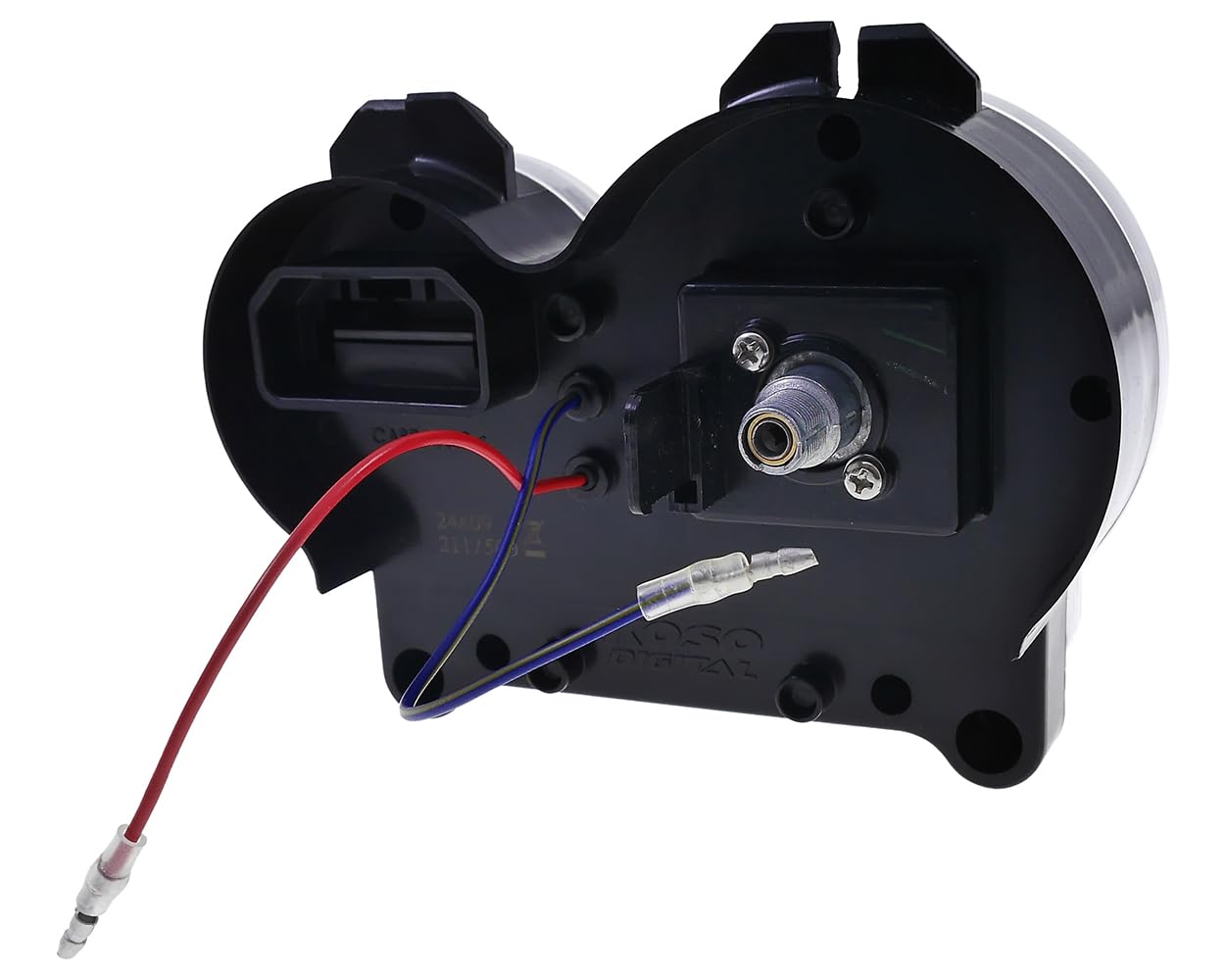 KOSO GP Style EVO Digital Tacho – LED Tachometer Cockpit mit Speed, ODO, Trip & RPM Anzeige – Passend für Yamaha Aerox/MBK Nitro – Digitales Multifunktionsdisplay Motorrad & Roller