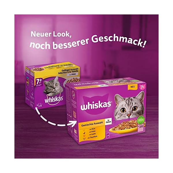Whiskas 7+ Katzenfutter Geflügel Auswahl in Sauce – Bild 3