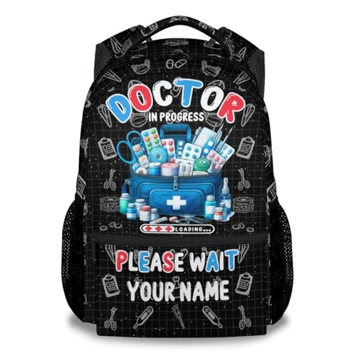 Custom Kids Backpack for School - 17 Inch Large Capacity Doctor Backpacks for Kindergarten Boys - Lightweight Travel Bookbag