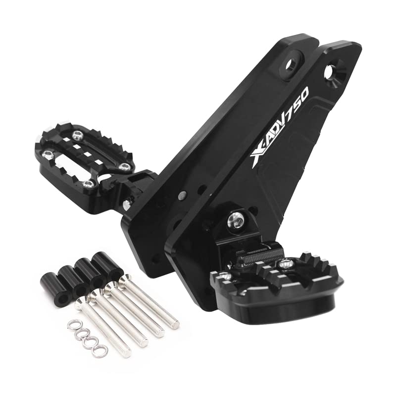 FußRasten Motorrad Zubehör Klapp Hinten Fußrasten Fußrasten Passagier Fit Verwenden for Honda X-ADV 750 X ADV 750 XADV750 XADV 750 2021 2022 FußRasten Motorrad(Logo Black)