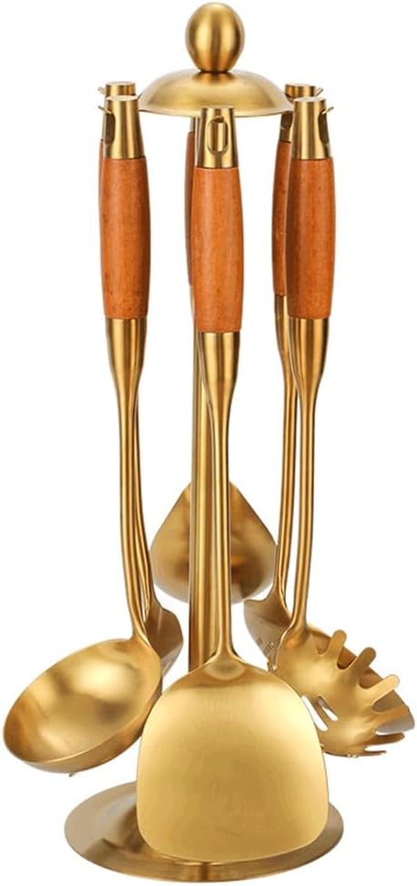 DUYHBAWRS-779 Stainless Steel Wooden Spatula Cooking Utensils Home Cooking Accessories Spoon For Kitchen Essentials