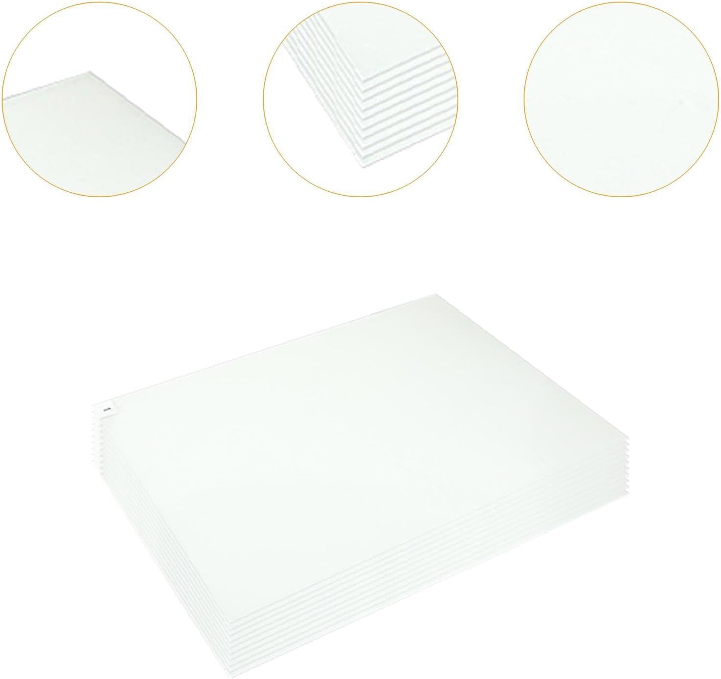 クリーンルーム用粘着マット 10層 17.72&times;23.62inch 白 &ndash; 塵除去 抗静電 ラボ工場用 多目的屋内使用