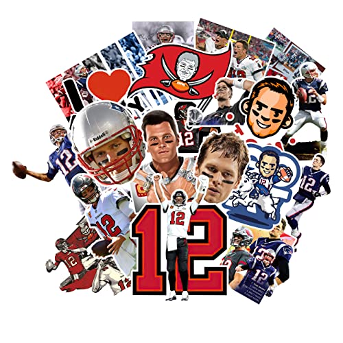 GTOTd Sport Tom Sticker Brady Stickersï¼ˆ20PCSï¼ŒLarge Sizeï¼‰Sport Accessories Tom Merch Brady Sticker Quarterback Games Sports Fan Party Vinyl StickerÂ for Skateboard, Phone, Water Bottle Waterproof