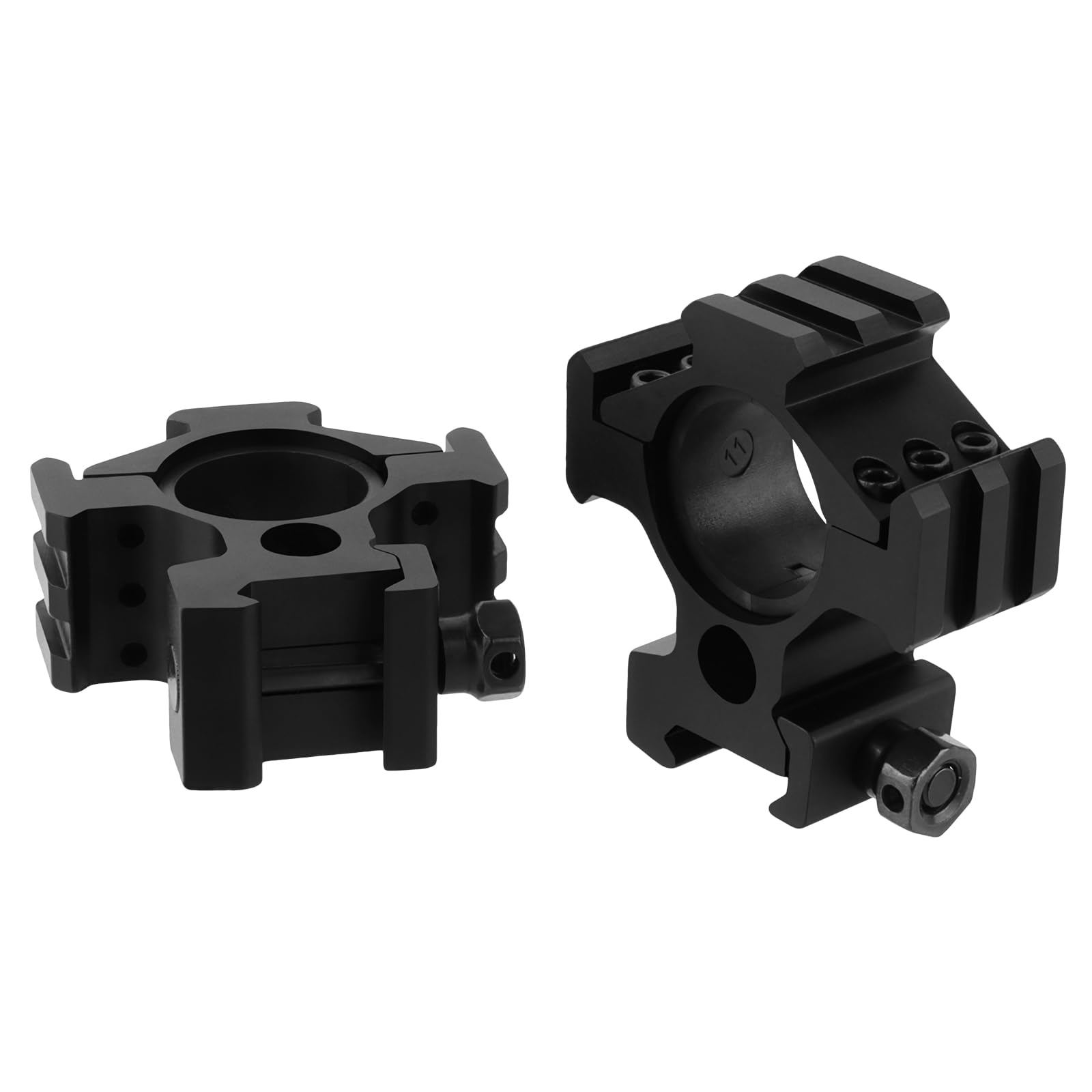 Anello di montaggio da 2,5 cm, 30 mm, 3,6 cm, 36 mm, anelli di montaggio ottici ad alto profilo, adatto a guide da 21 mm, base in alluminio con tre guide Picatinny e anello di inserimento, 2