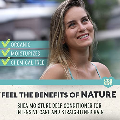 Ecolove – Natural Conditioning For Chemically Straightened Hair And Dry Damaged Hair – No Sls Or Parabens - With Natural Moroccan Oil Extract - Vegan And Cruelty-Free Hair Treatment, 17.6 Oz #TOP3