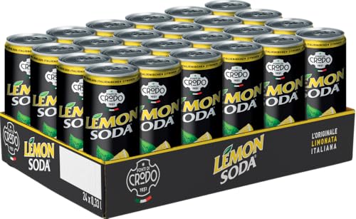 LEMON SODA (24x330ML) - Italienische Limonade mit natürlichem Quellwasser & Zitronensaft. Limonade ohne künstliche Zusätze ideal für Alltag Aperitif & Cocktails